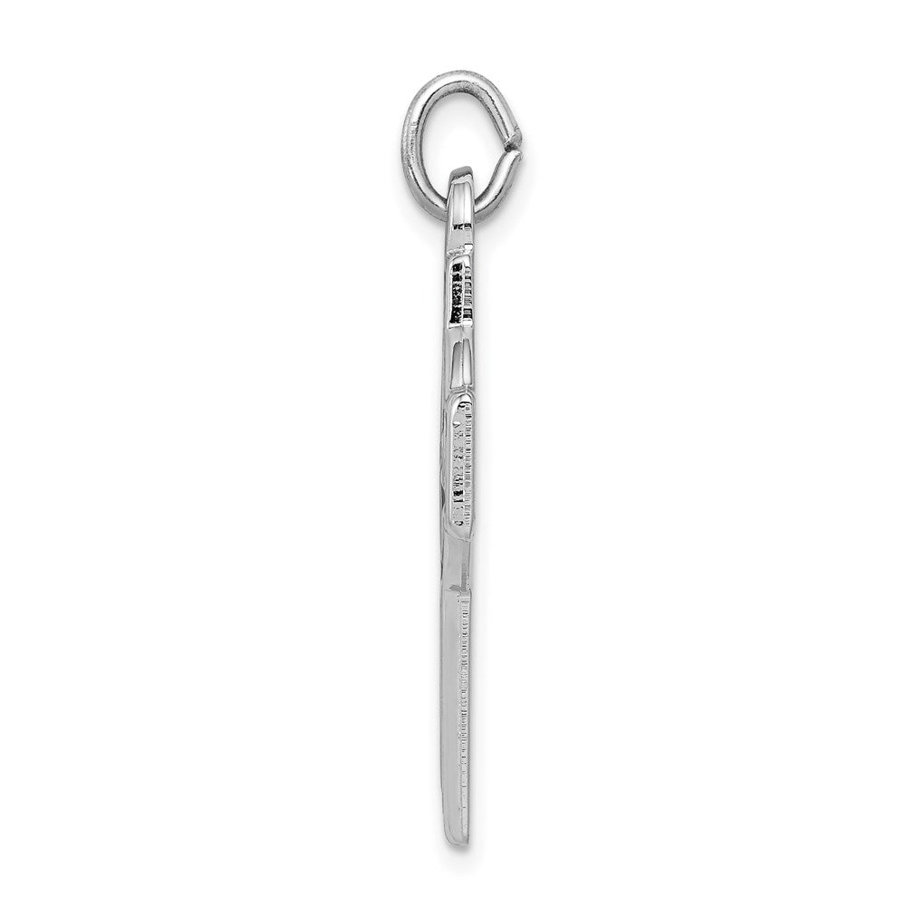 Sterlingsilber Rhodiniert & Schwarz Rhodium Design Kreuz Anhänger