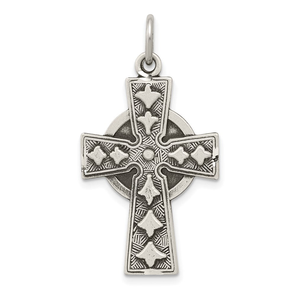 Sterlingsilber Antikisiert Irish Kreuz Anhänger