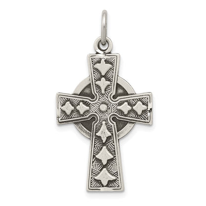 Sterlingsilber Antikisiert Irish Kreuz Anhänger
