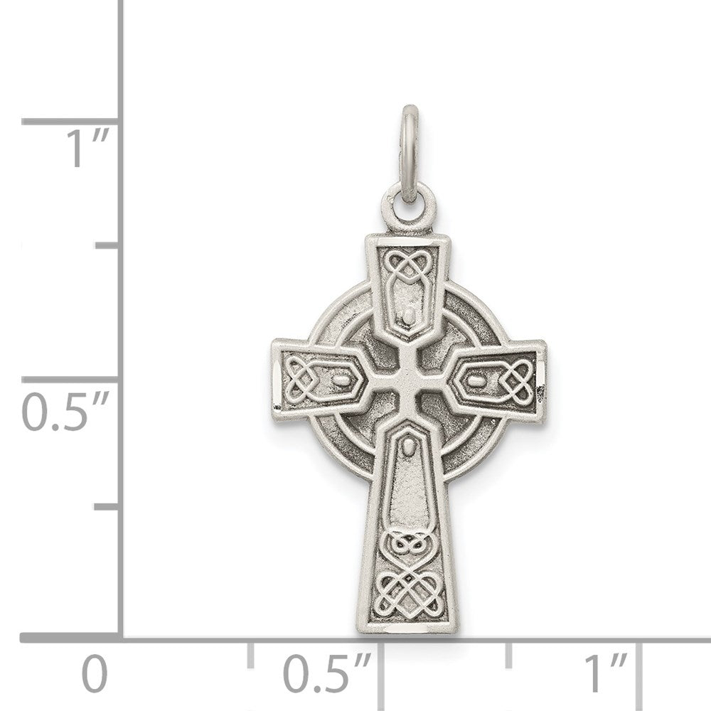 Sterlingsilber Antikisiert Klein Keltisch Kreuz Anhänger