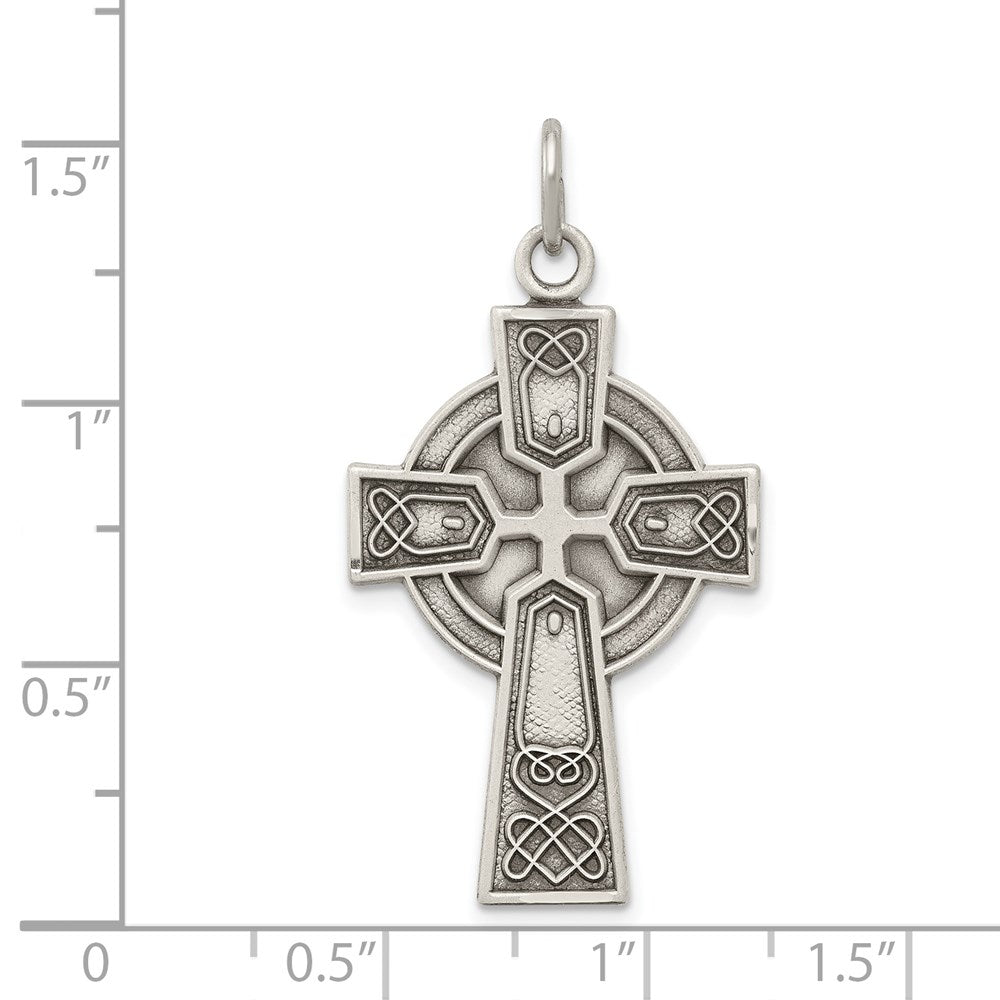Sterlingsilber Antikisiert Irish Kreuz Anhänger