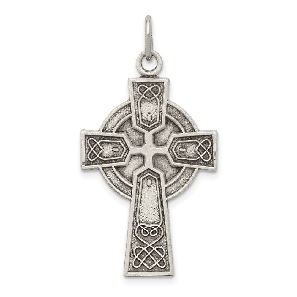 Sterlingsilber Antikisiert Irish Kreuz Anhänger
