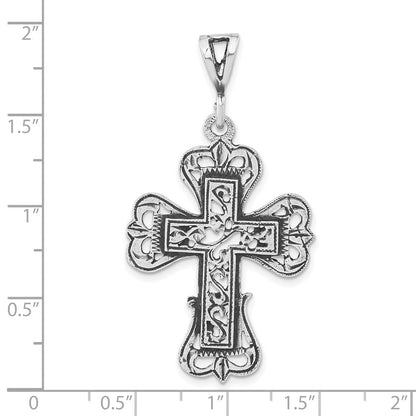 Sterlingsilber Poliert & Antikisiert S Design Kreuz Anhänger