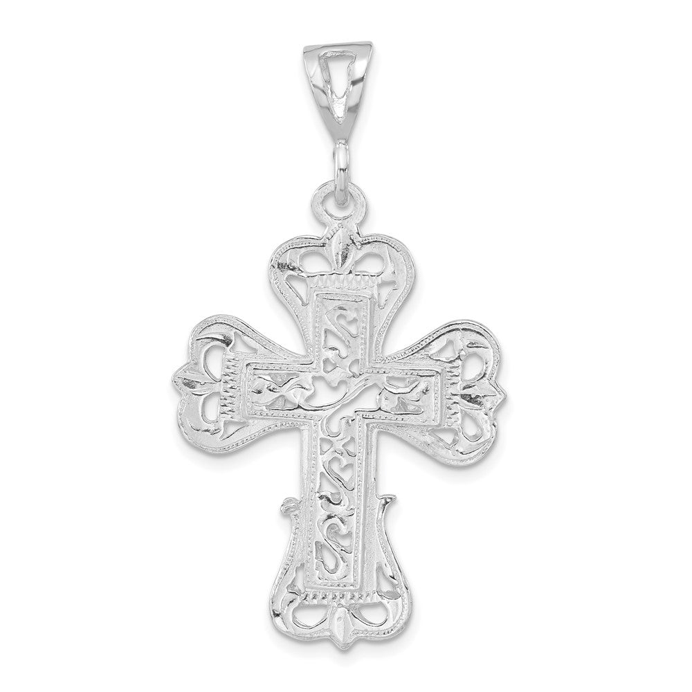 Sterlingsilber Poliert S Design Kreuz Anhänger