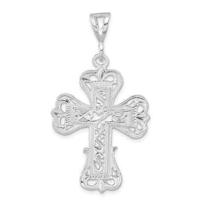 Sterlingsilber Poliert S Design Kreuz Anhänger