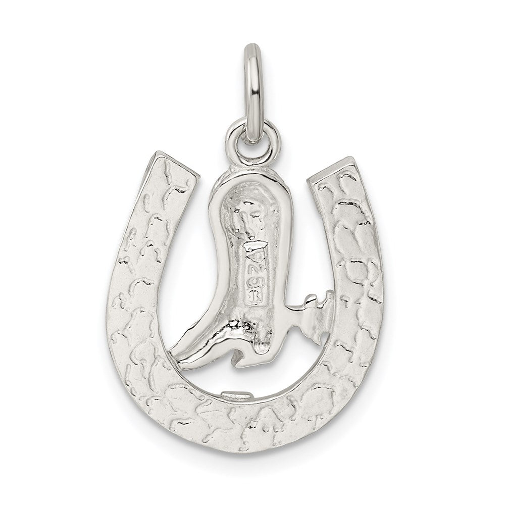 Sterlingsilber Hufeisen mit Boot Charm