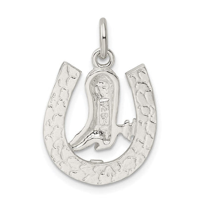 Sterlingsilber Hufeisen mit Boot Charm