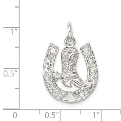 Sterlingsilber Hufeisen mit Boot Charm