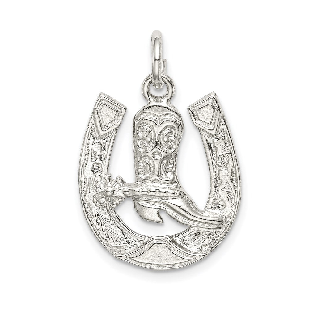 Sterlingsilber Hufeisen mit Boot Charm