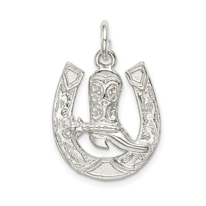 Sterlingsilber Hufeisen mit Boot Charm