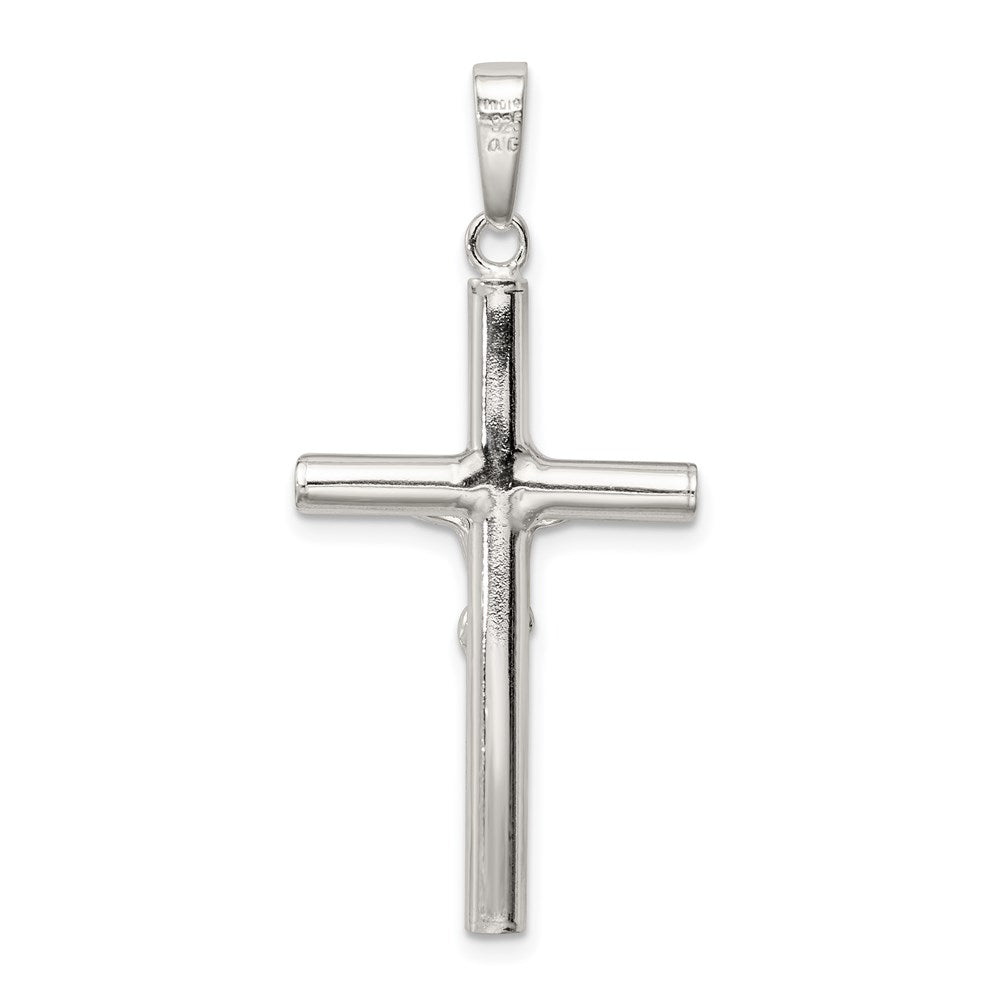 Sterlingsilber Poliert Hohl Kruzifix Kreuz Anhänger
