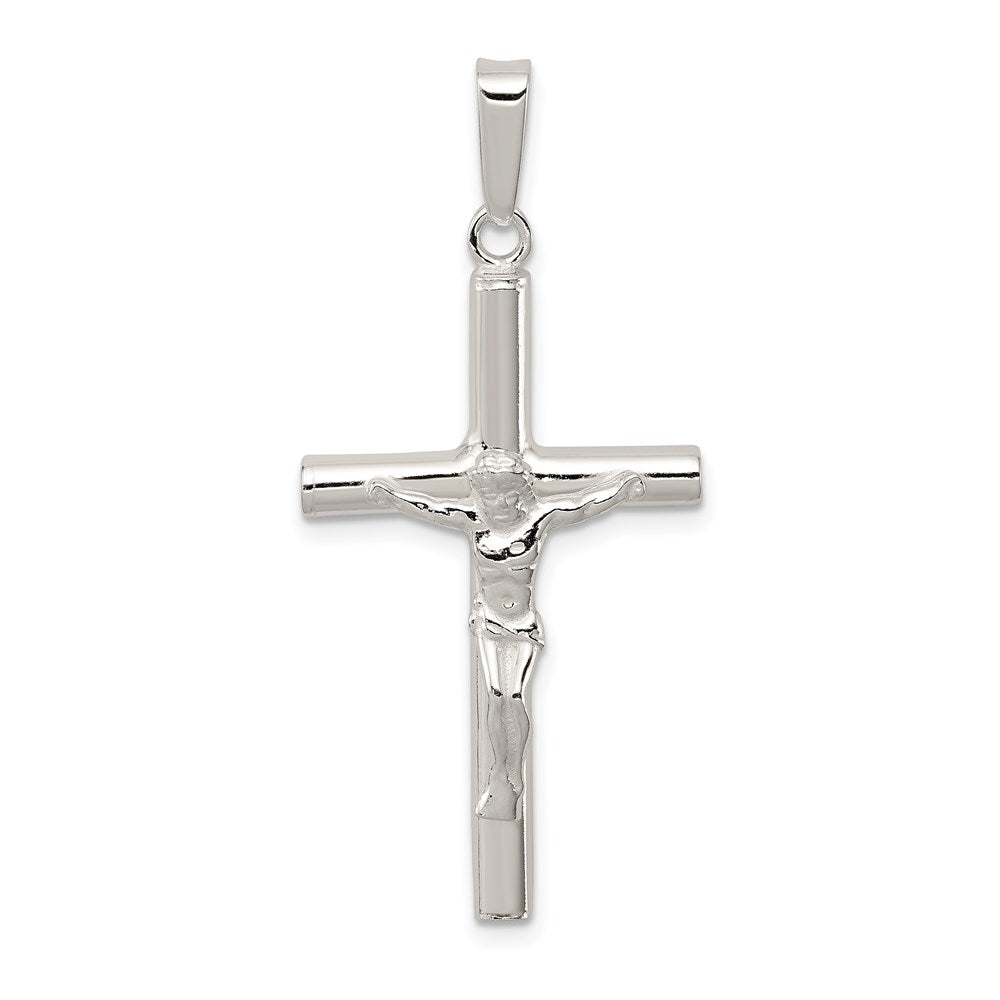 Sterlingsilber Poliert Hohl Kruzifix Kreuz Anhänger