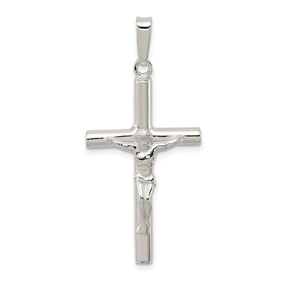 Sterlingsilber Poliert Hohl Kruzifix Kreuz Anhänger