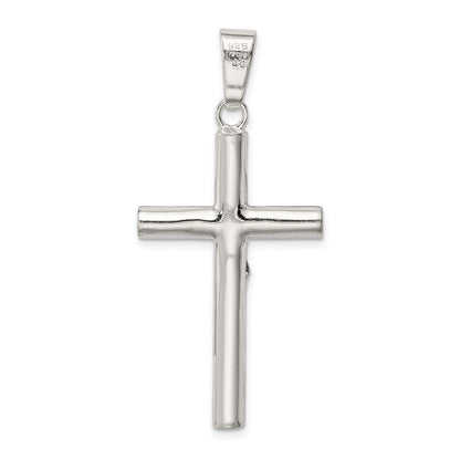Sterlingsilber Poliert Hohl Kruzifix Kreuz Anhänger