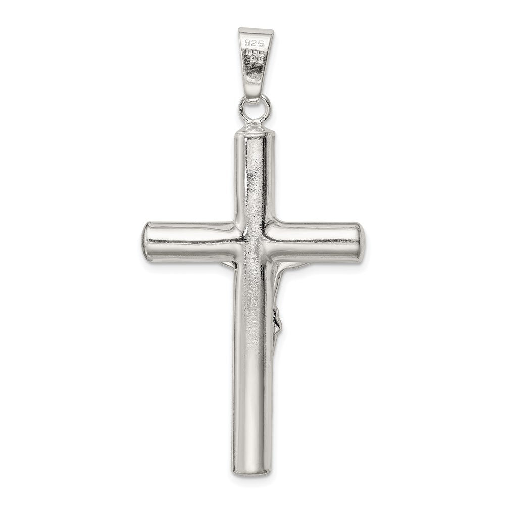 Sterlingsilber Poliert Hohl Kruzifix Kreuz Anhänger
