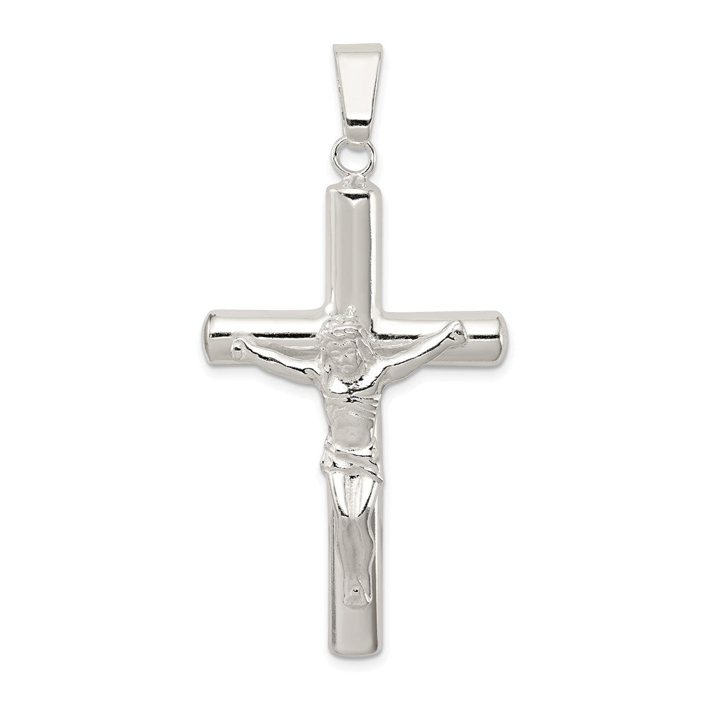 Sterlingsilber Poliert Hohl Kruzifix Kreuz Anhänger