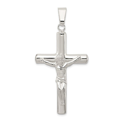 Sterlingsilber Poliert Hohl Kruzifix Kreuz Anhänger