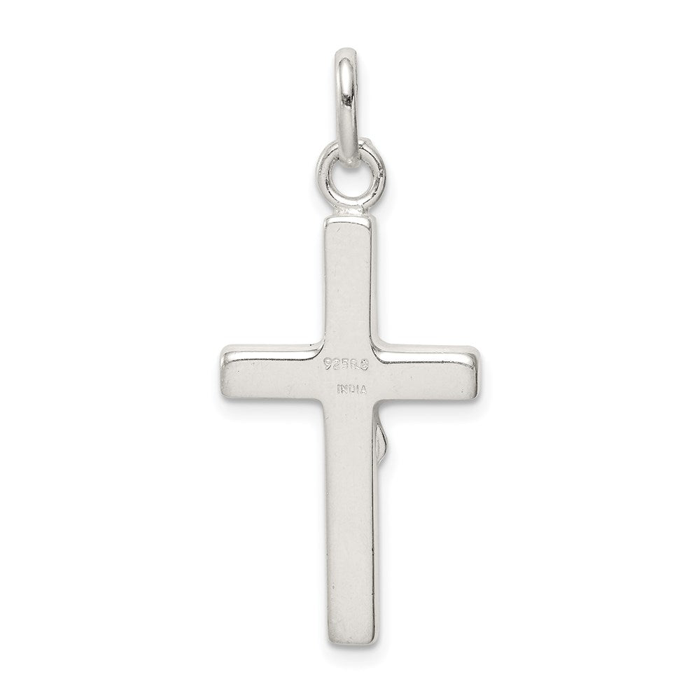 Sterlingsilber Poliert Kruzifix Kreuz Anhänger