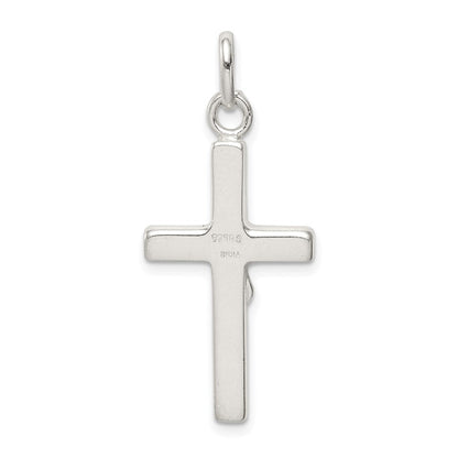 Sterlingsilber Poliert Kruzifix Kreuz Anhänger
