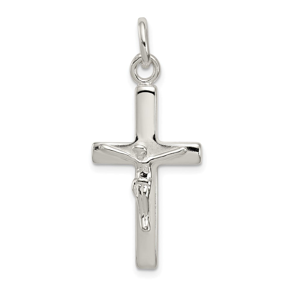 Sterlingsilber Poliert Kruzifix Kreuz Anhänger