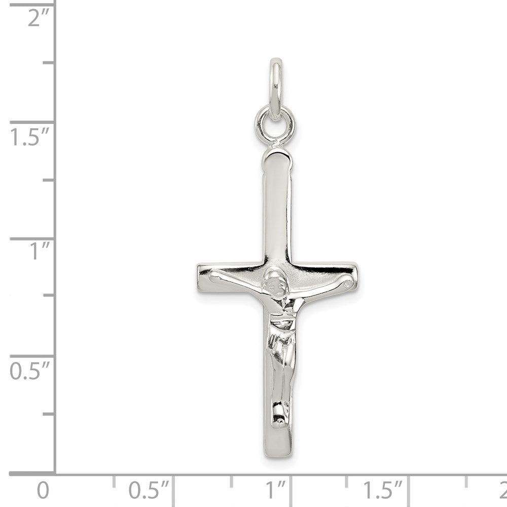 Sterlingsilber Poliert Kruzifix Kreuz Anhänger