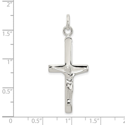Sterlingsilber Poliert Kruzifix Kreuz Anhänger