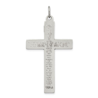 Sterlingsilber Inri Kruzifix Kreuz mit Gebet Anhänger