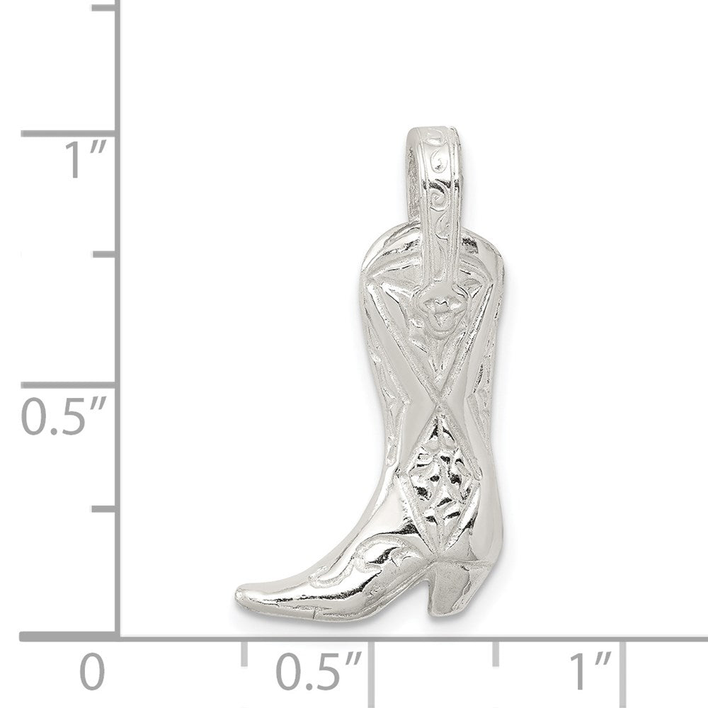 Sterlingsilber Cowboy Boot Charm