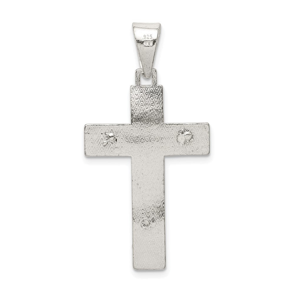 Sterlingsilber Poliert Venezianer Kreuz Kruzifix Anhänger
