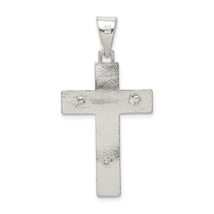 Sterlingsilber Poliert Venezianer Kreuz Kruzifix Anhänger