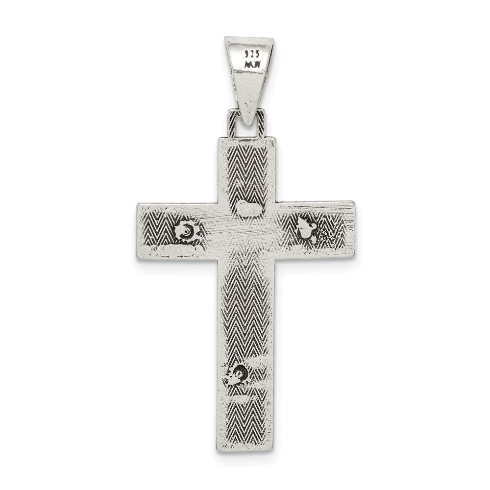 Sterlingsilber Antikisiert Venezianer Kreuz Kruzifix Anhänger