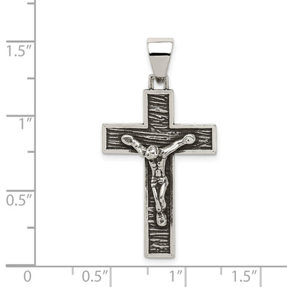Sterlingsilber Antikisiert Venezianer Kreuz Kruzifix Anhänger