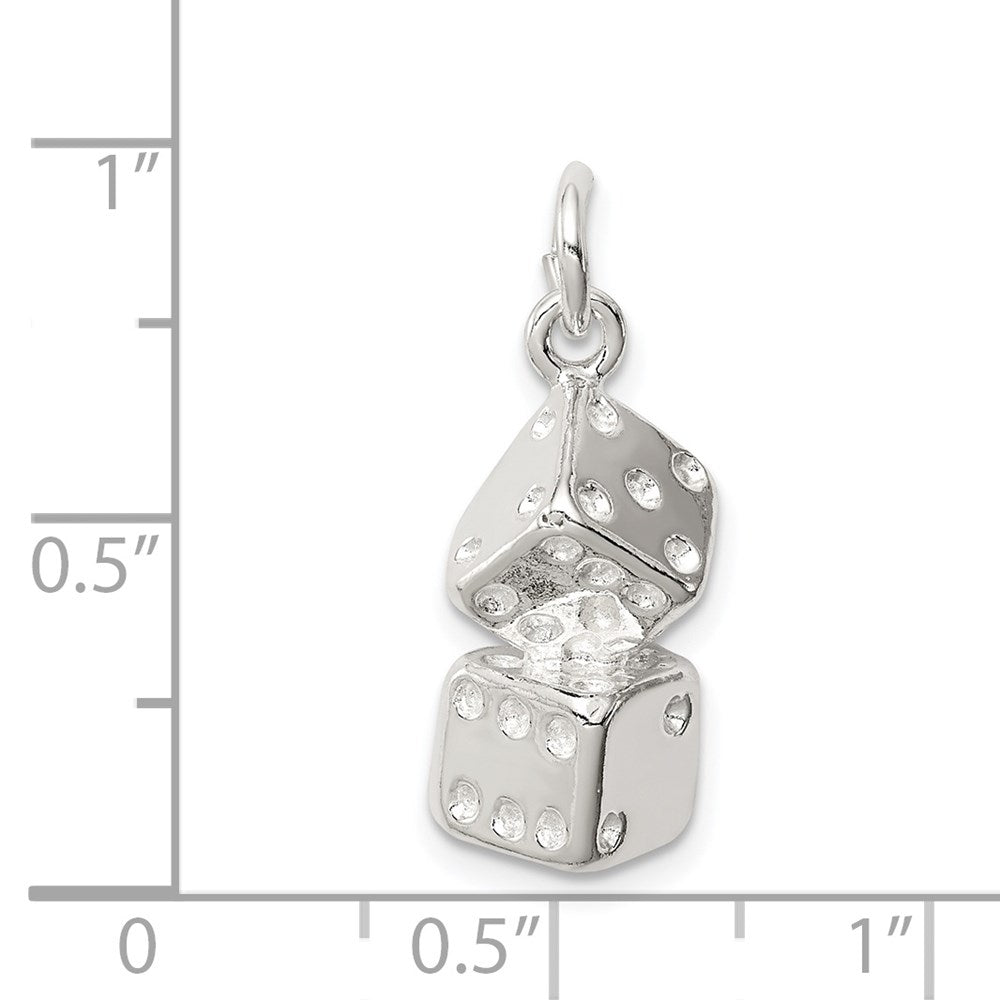 Sterlingsilber Groß Dice Charm