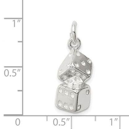 Sterlingsilber Groß Dice Charm