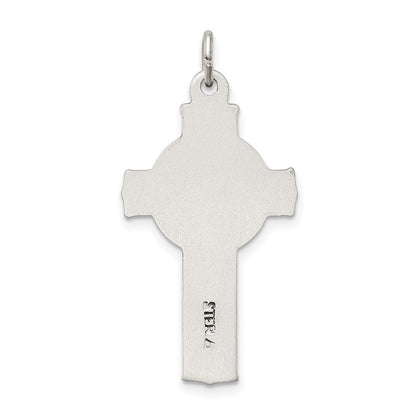 Sterlingsilber Antikisiert Irish 4-way Inri Kruzifix Kreuz Anhänger