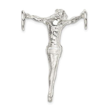 Sterlingsilber Poliert Jesus Kreuz Kette Anhänger
