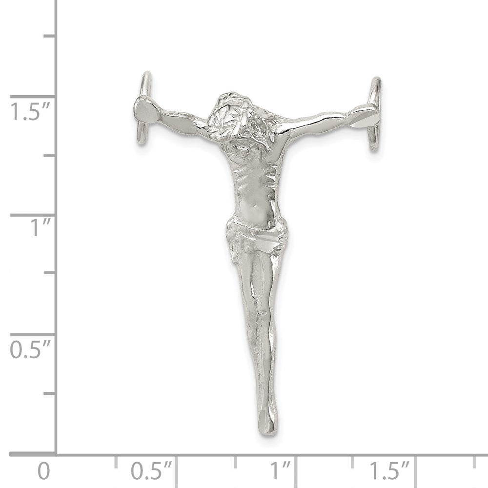 Sterlingsilber Poliert Jesus Kreuz Kette Anhänger