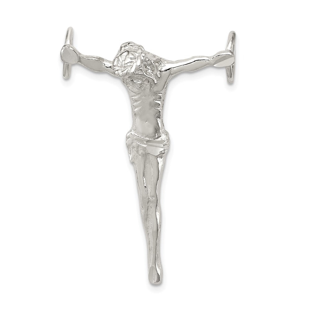 Sterlingsilber Poliert Jesus Kreuz Kette Anhänger