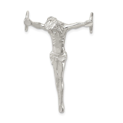 Sterlingsilber Poliert Jesus Kreuz Kette Anhänger