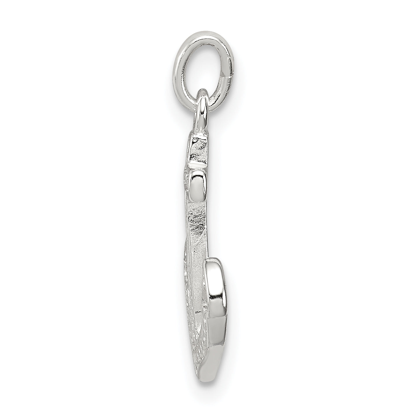 Sterlingsilber Poliert Zirkonia Anker Anhänger