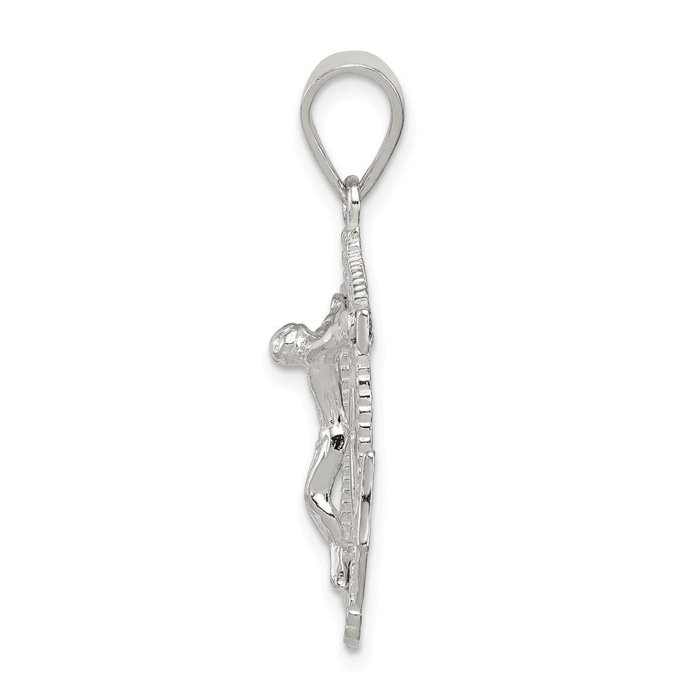 Sterlingsilber Poliert Mini Marine Inri Kruzifix Anhänger