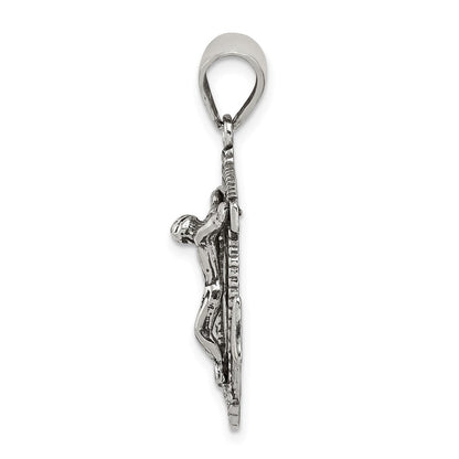 Sterlingsilber Antikisiert Mini Marine Inri Kruzifix Anhänger