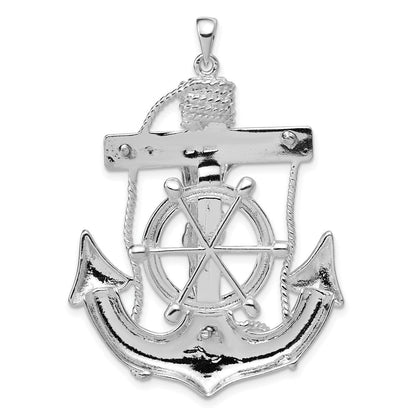 Sterlingsilber Poliert Marine Kreuz Anhänger