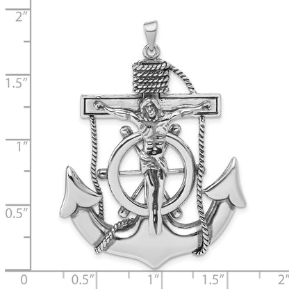 Sterlingsilber Antikisiert Marine Kreuz Anhänger