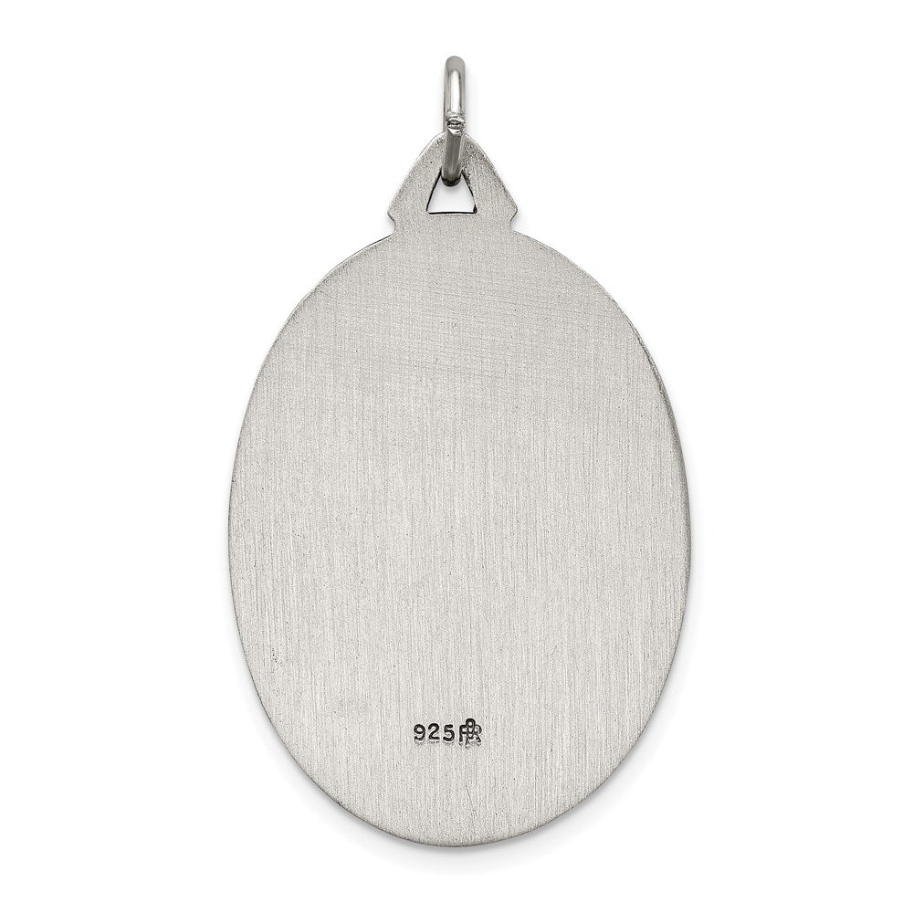 Sterlingsilber Antikisiert Satiniert St. Christopher Medaille