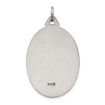 Sterlingsilber Antikisiert Satiniert St. Christopher Medaille