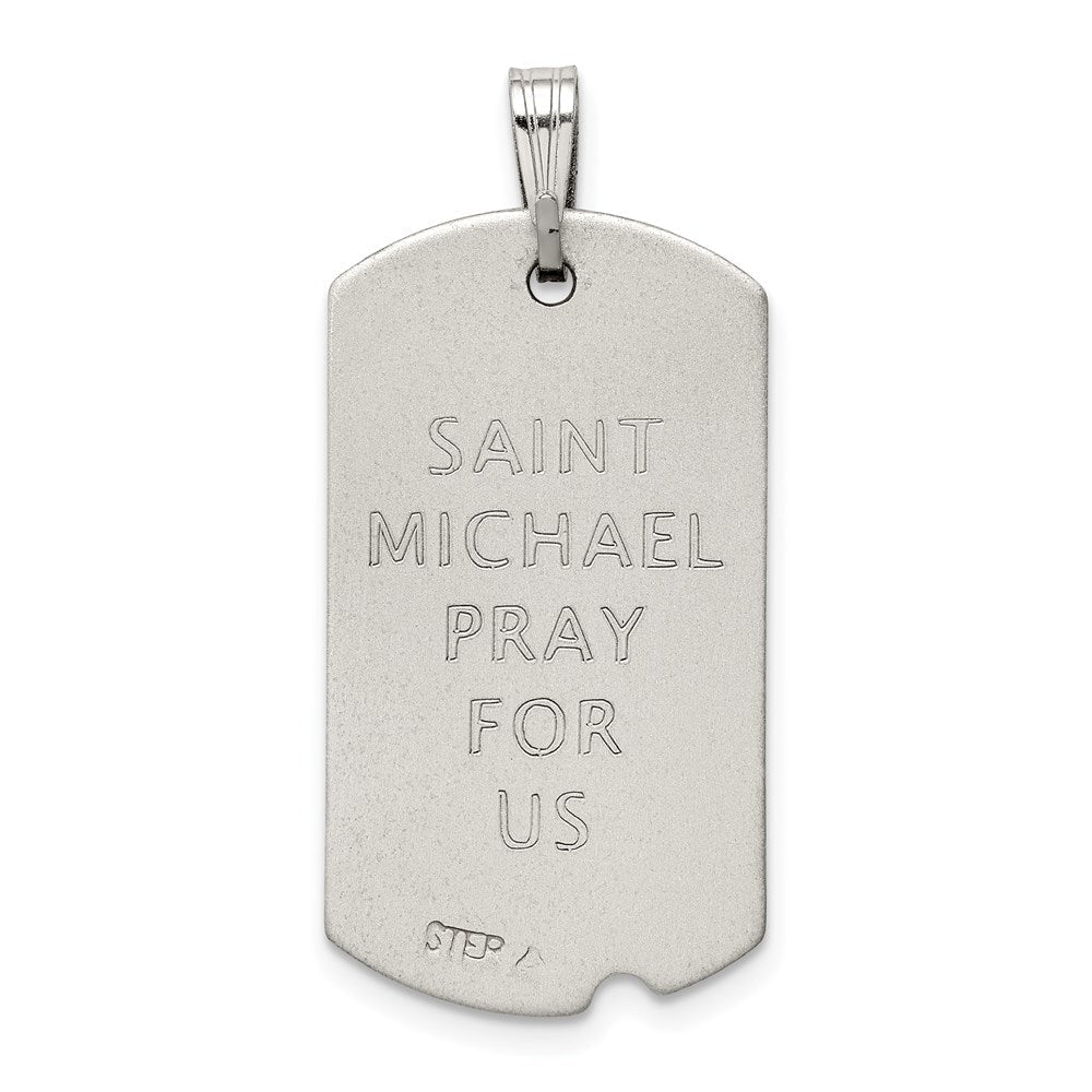 Sterlingsilber Antikisiert Erkennungsmarke Saint Michael Anhänger
