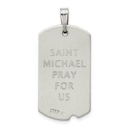 Sterlingsilber Antikisiert Erkennungsmarke Saint Michael Anhänger
