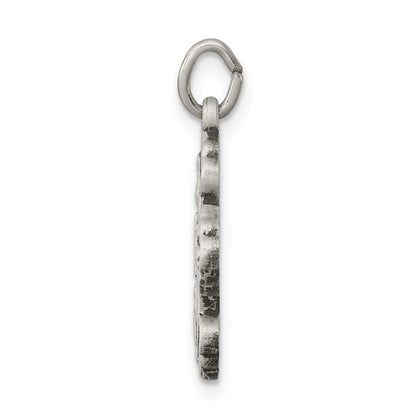 Sterlingsilber Antikisiert Mini 4-way Medaille Kreuz Anhänger