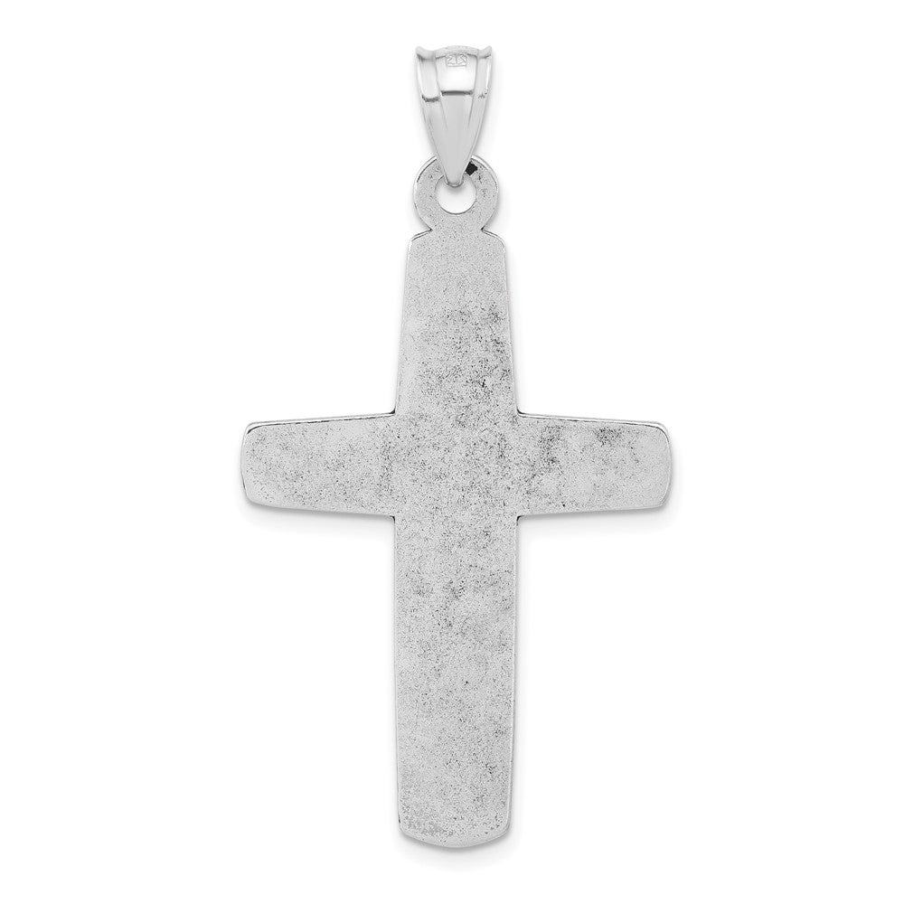 Sterlingsilber Poliert & Antikisiert Jesus Kreuz Anhänger